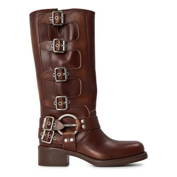 Women's Buckle Biker Boots