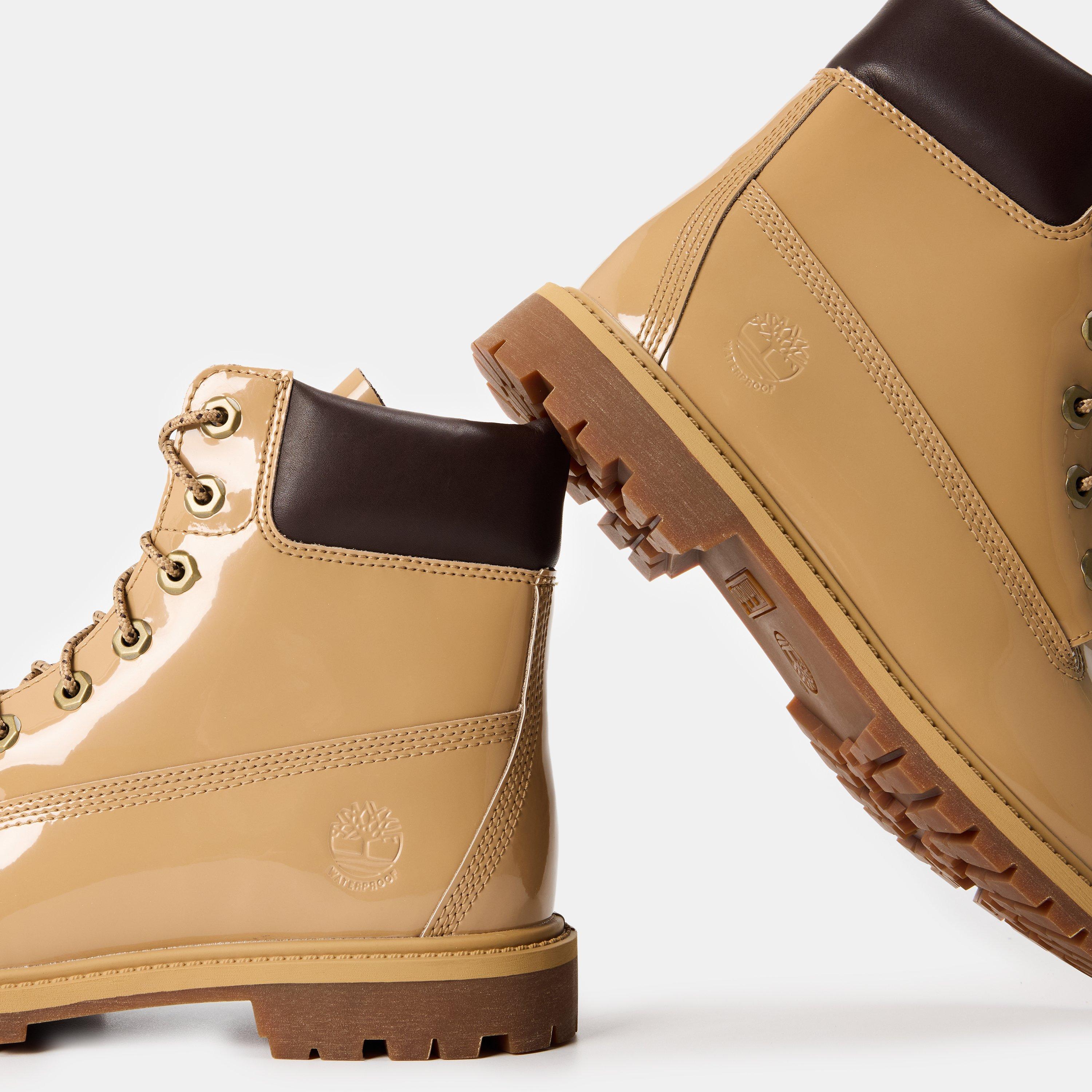 Timberland Women's Patent Flat Ankle Boots