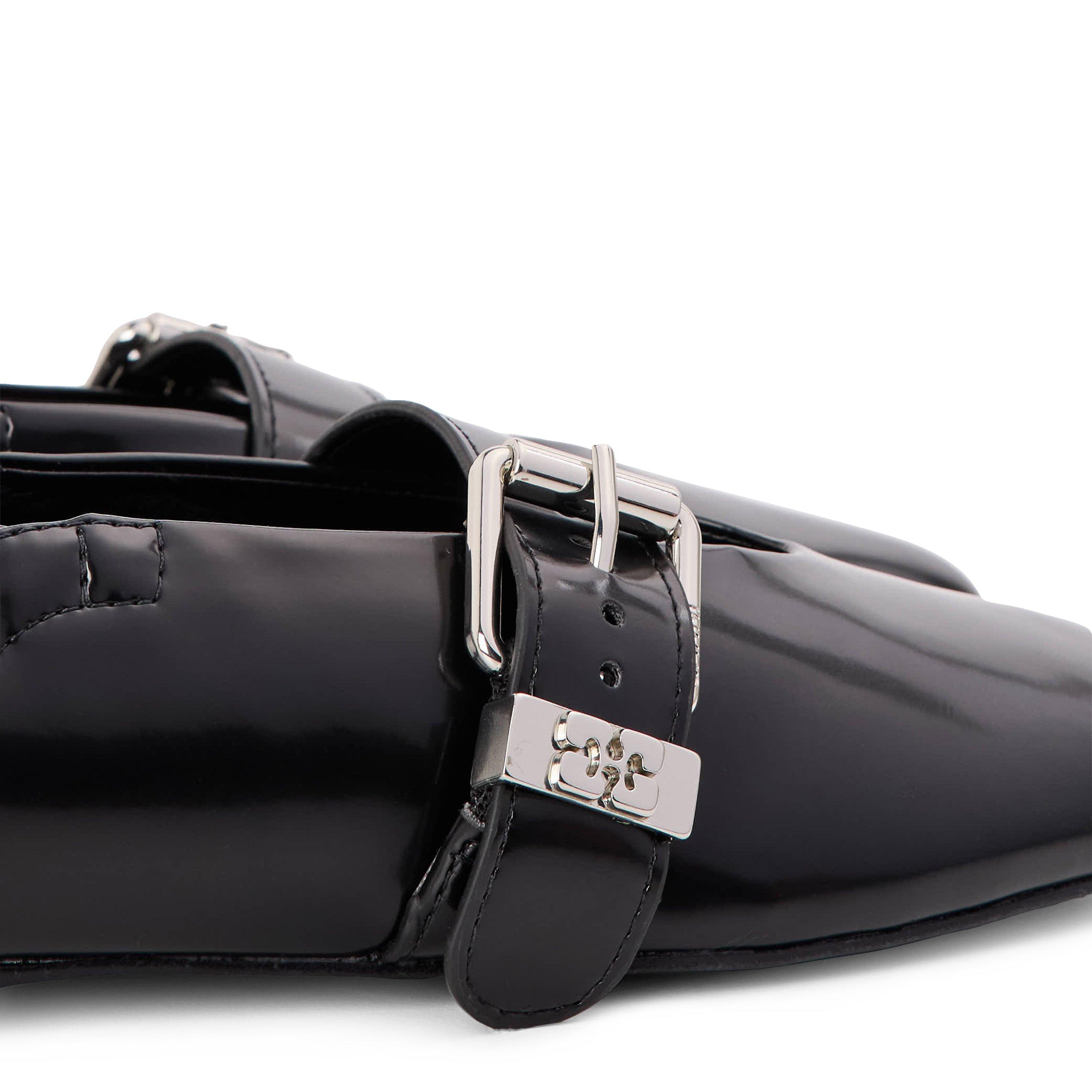 Ganni Women's Suede Balloon Box Latex Ballet Pumps