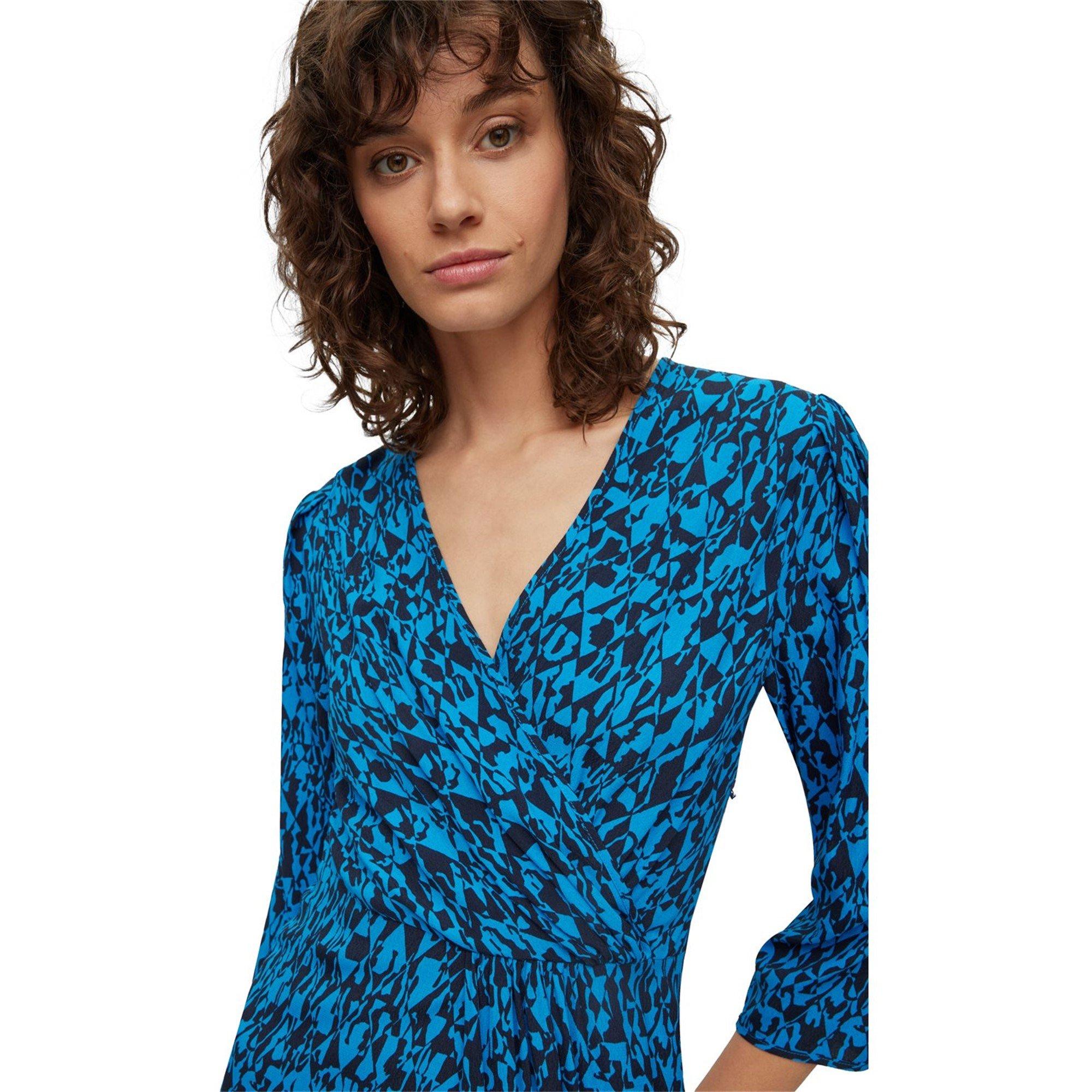 Boss Women's Danottea Dress, Wrap Design, Flared Shape