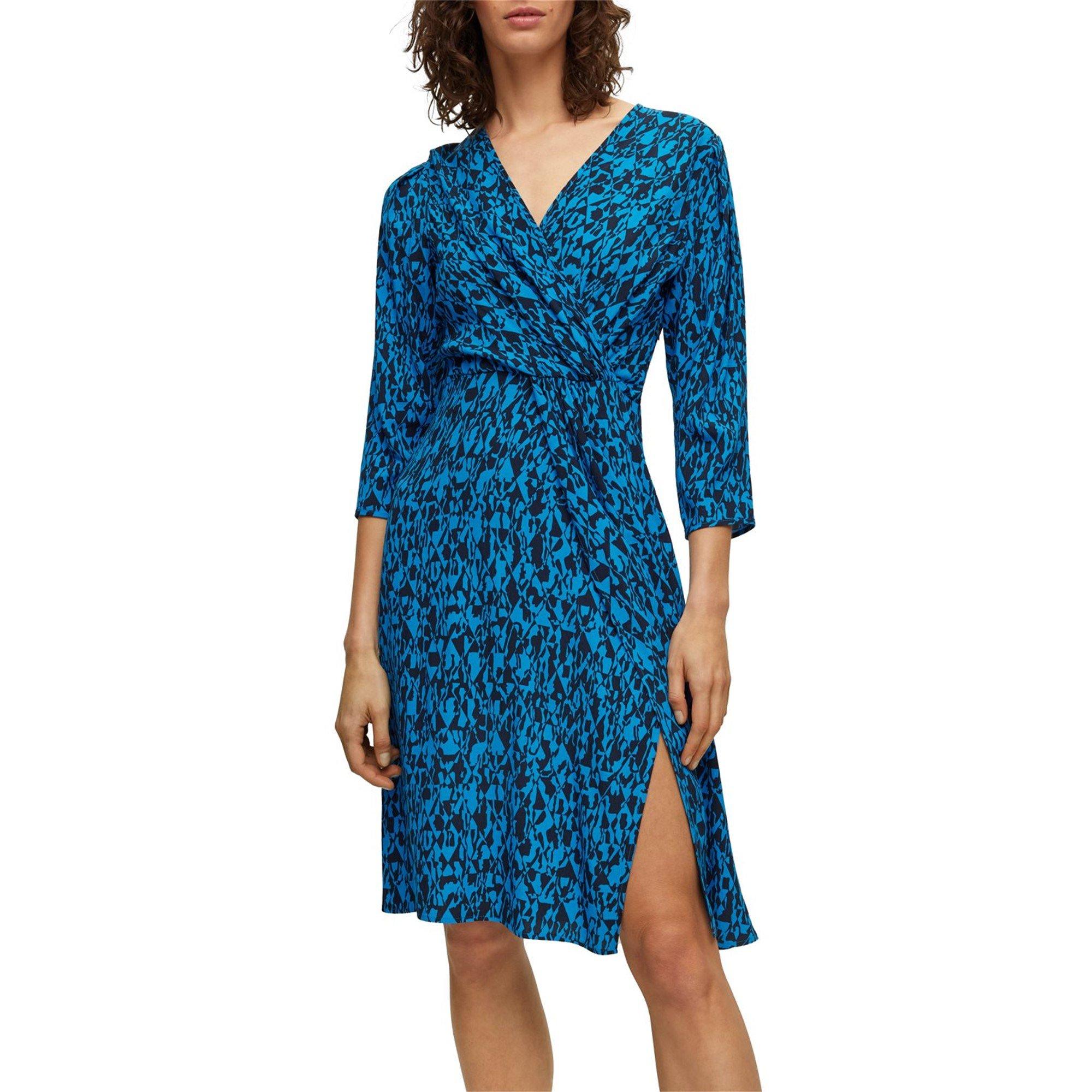 Boss Women's Danottea Dress, Wrap Design, Flared Shape