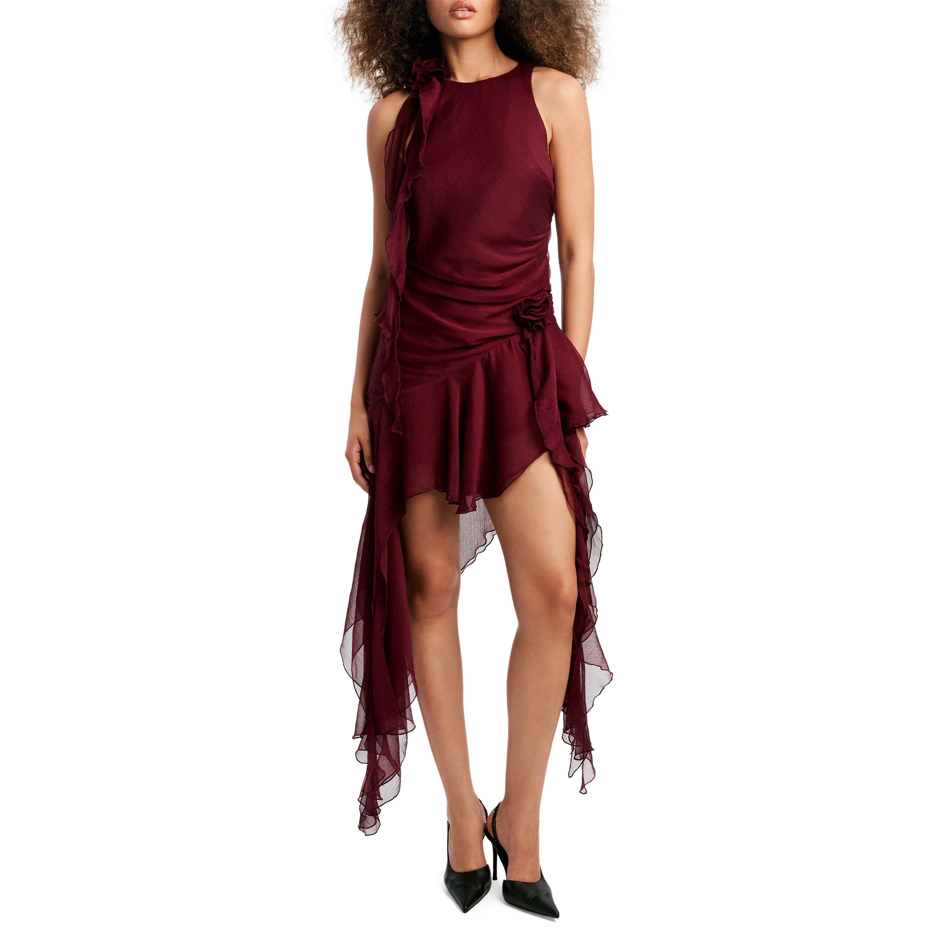 Bardot Womens Ivana High Low Midi Bodycon Dress
