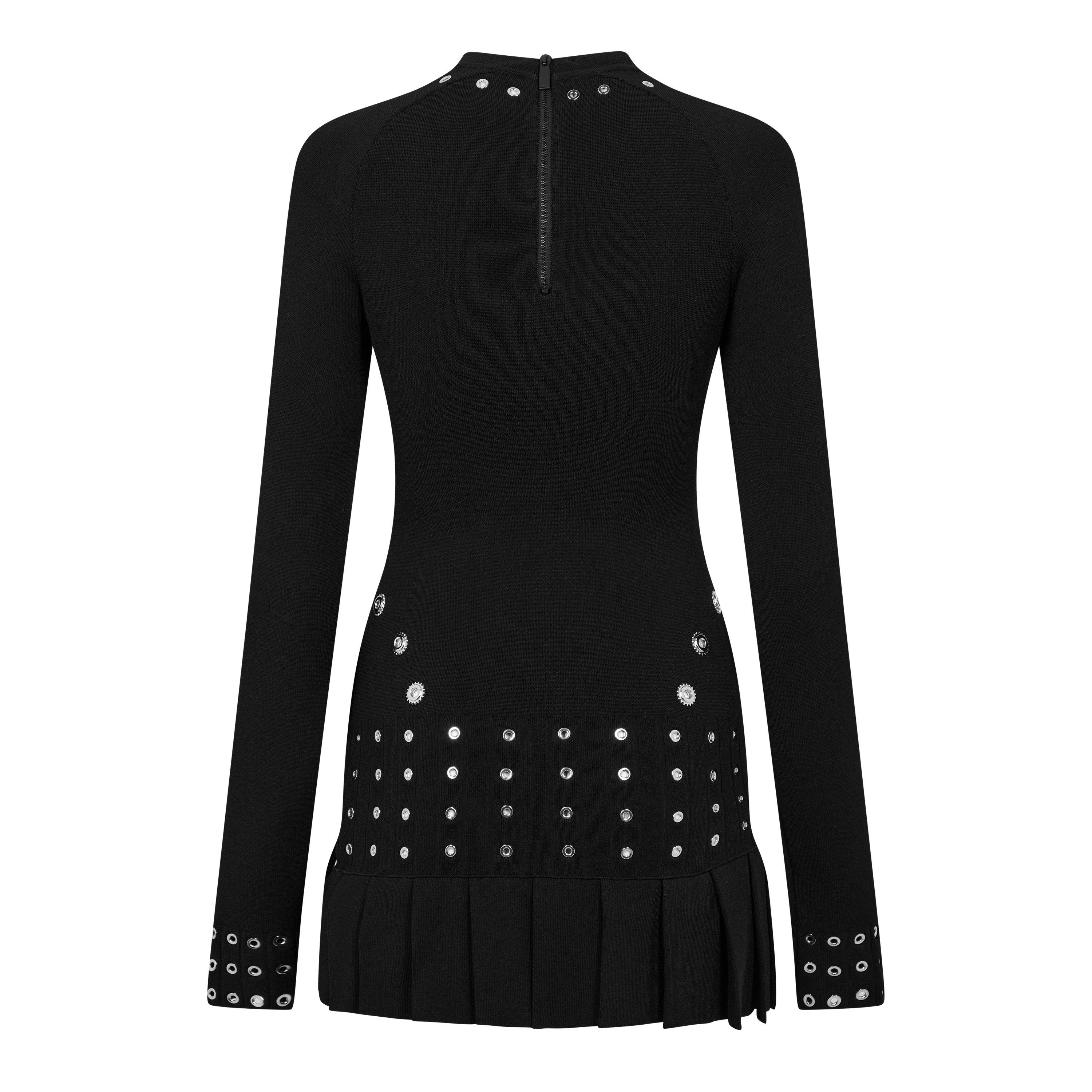 Off White Women's Eyelet Pleated Mini Dress