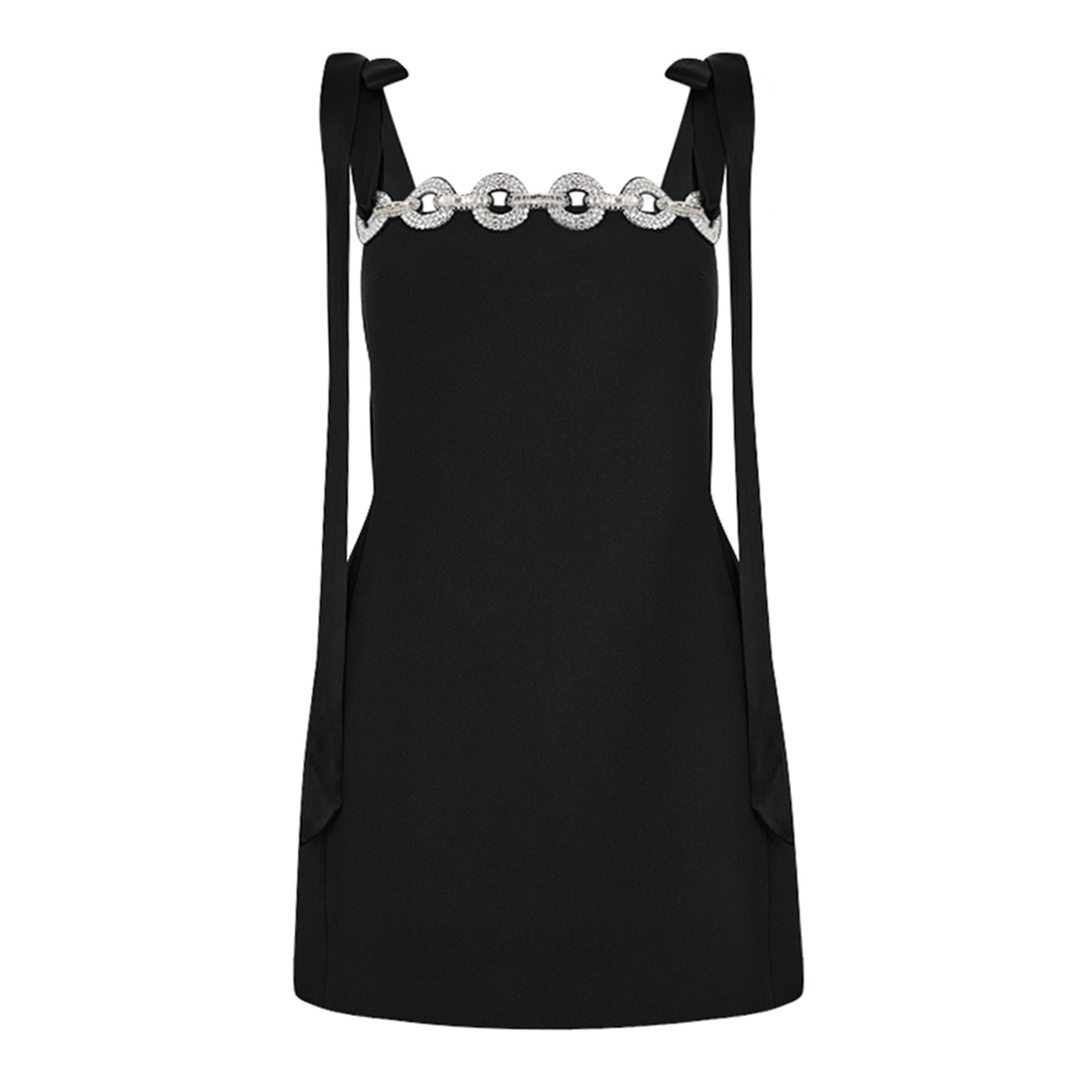 David Koma Women's Crystal Chain Structured Mini Dress