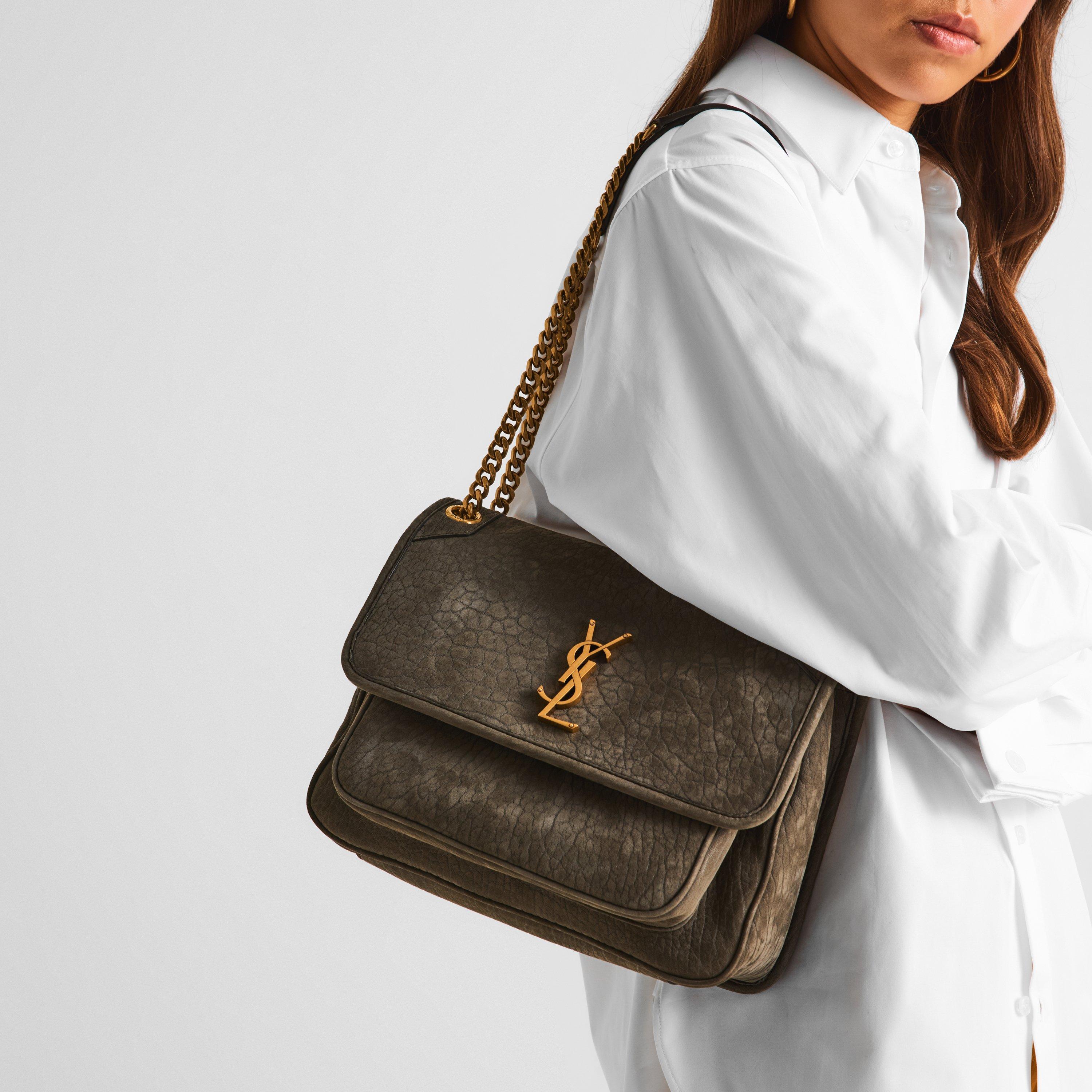 Saint Laurent Women's Nubuck Niki Shoulder Bag