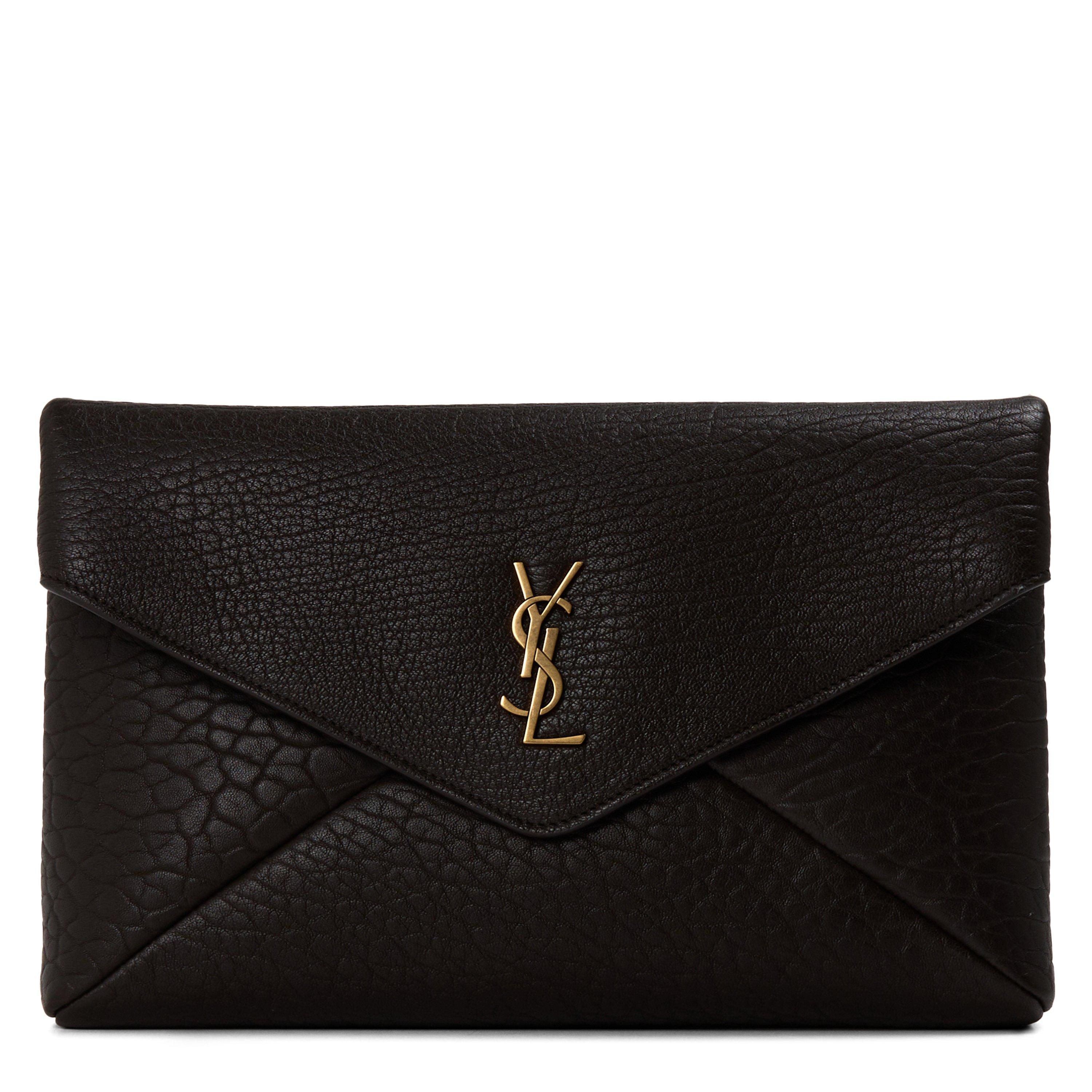 Saint Laurent Women's Envelope Leather Pouch