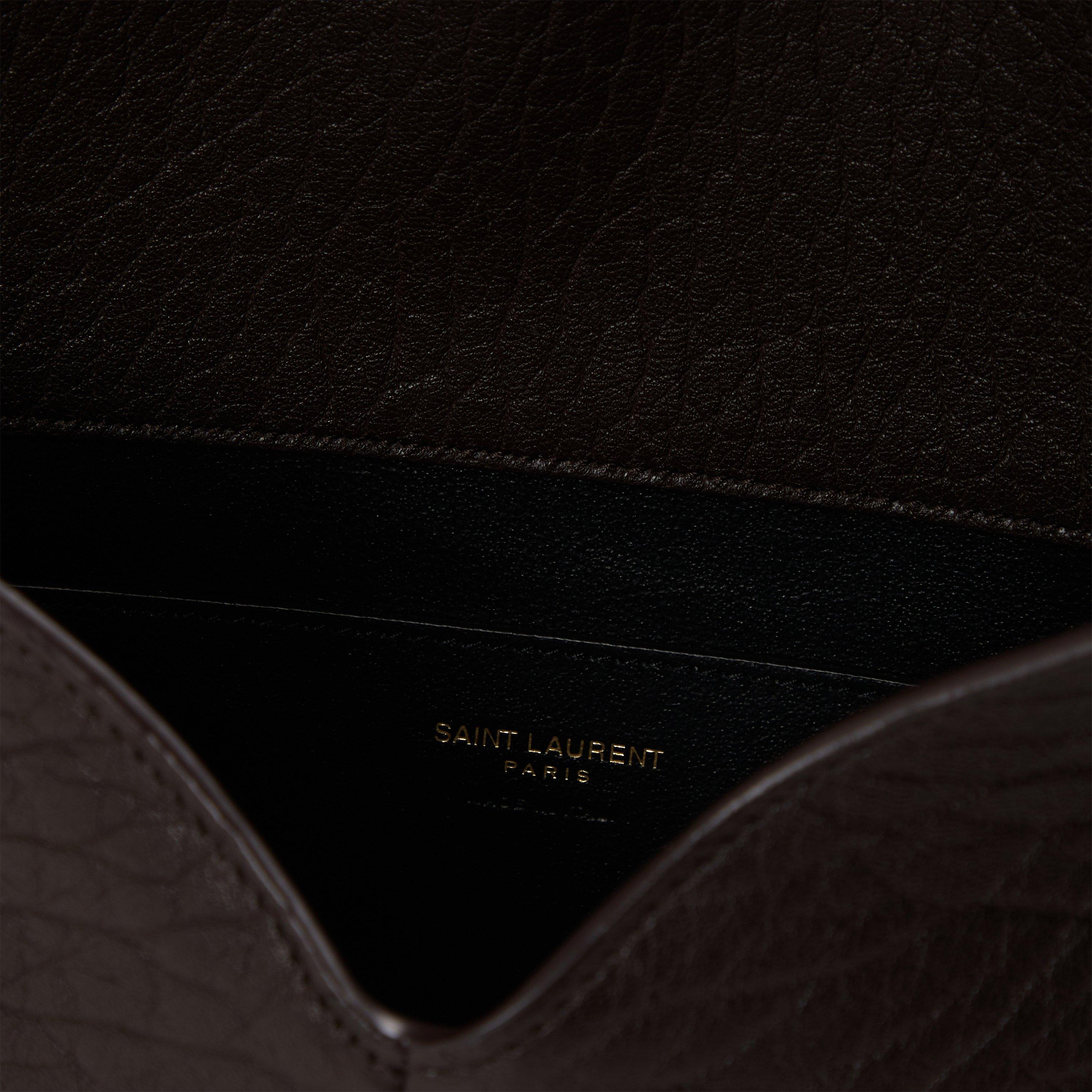Saint Laurent Women's Envelope Leather Pouch