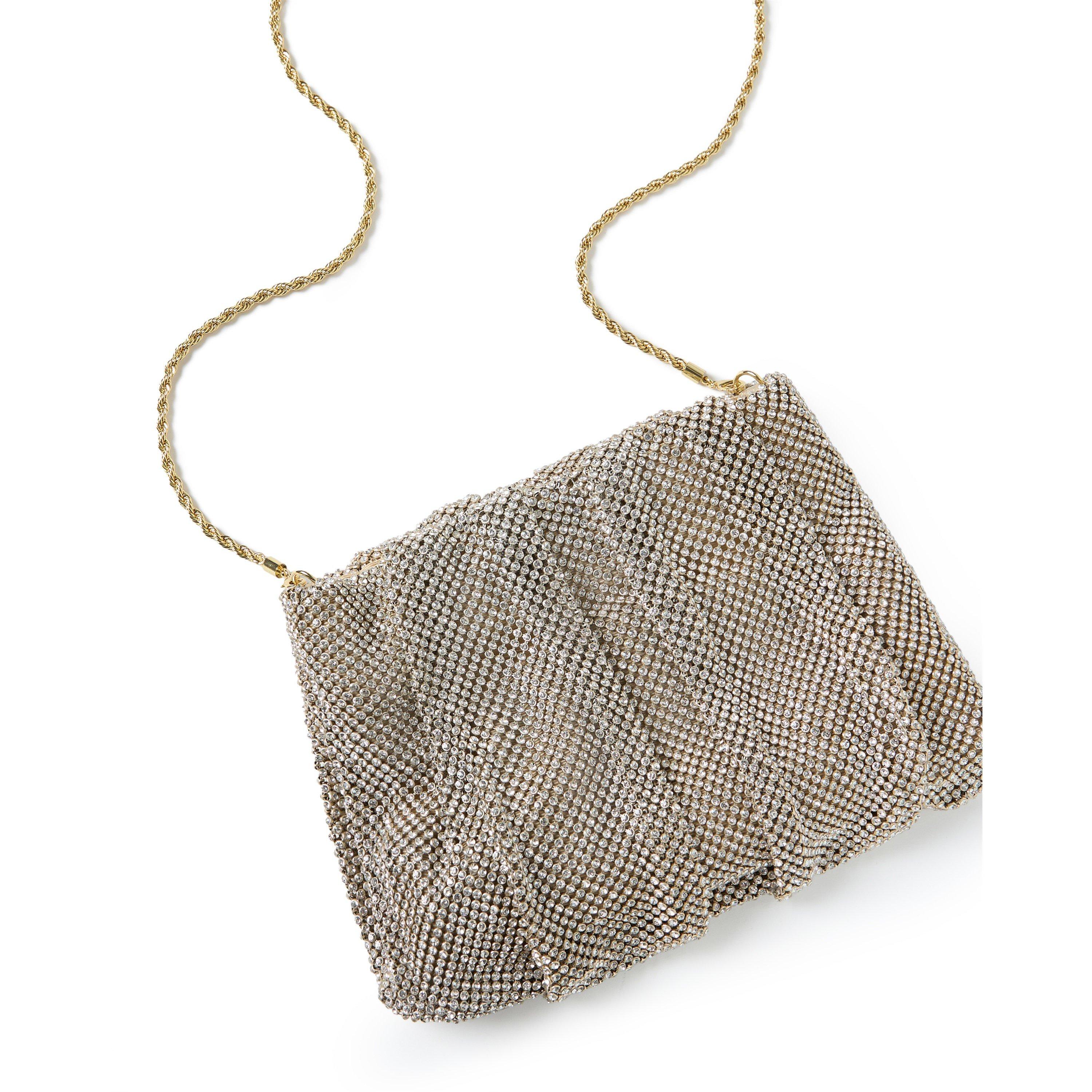 Loeffler Randall Women's Ember Diamanté Gathered Clutch Bag