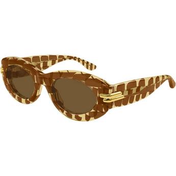 Bottega Veneta Womens BV1322S Oval Sunglasses