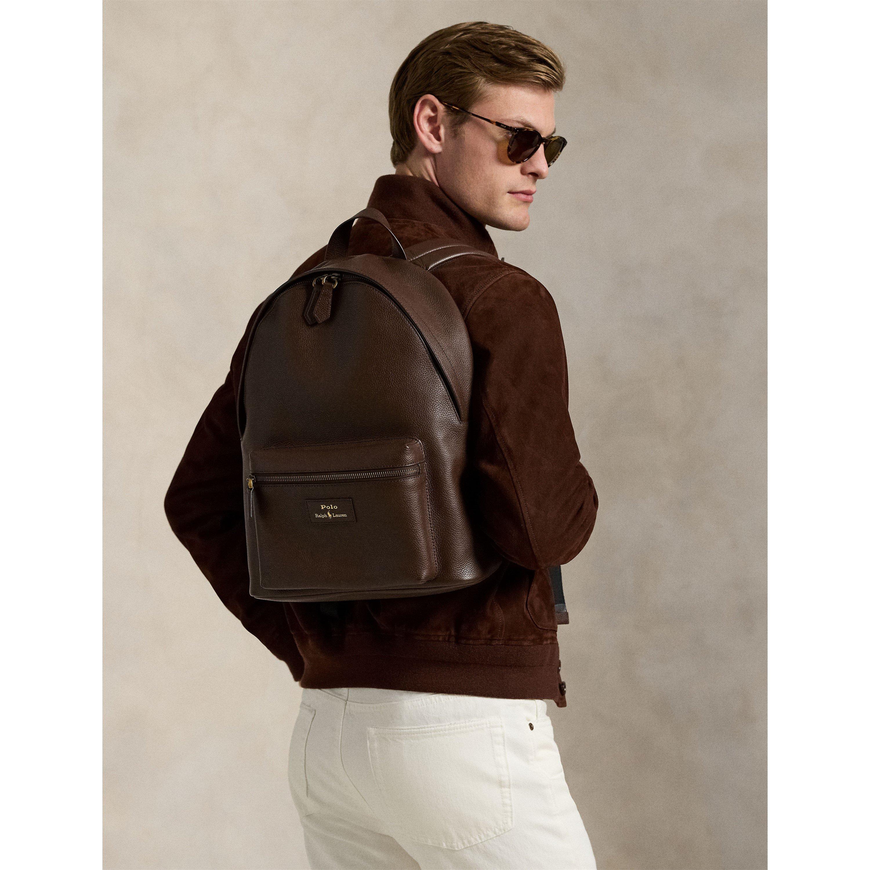 Polo Ralph Lauren Pebbled Leather Dome Backpack