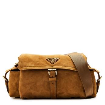Explore Medium Suede Shoulder Bag with Flap