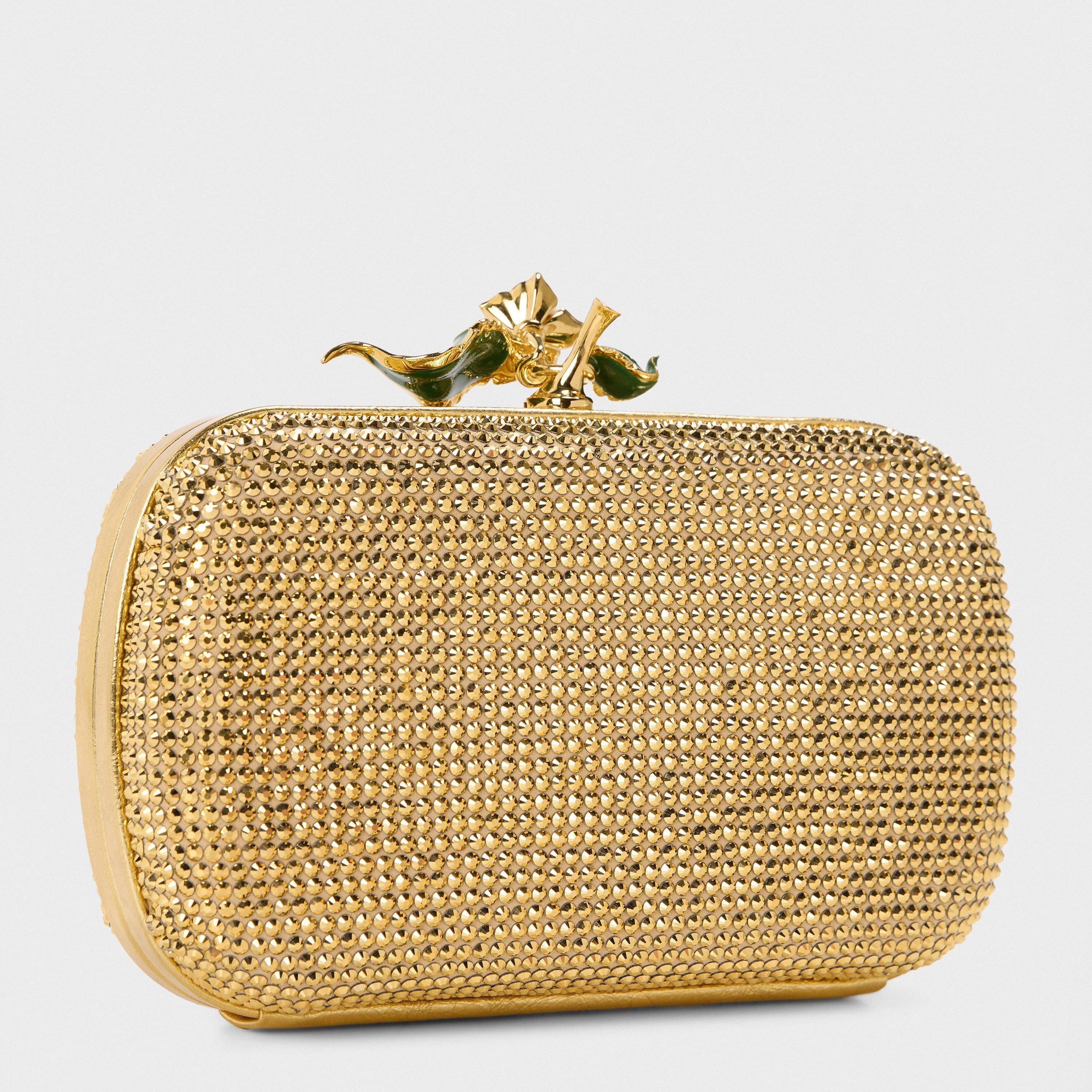 Bottega Veneta Women's Hotfix Knot Embellished Leather Clutch Bag