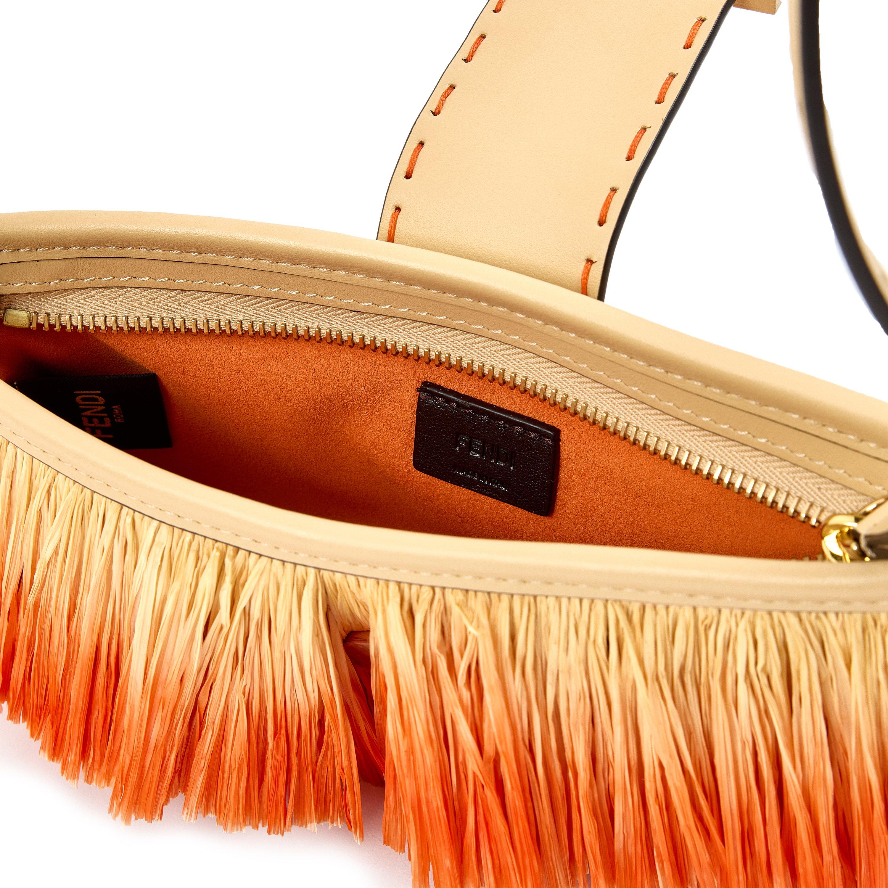Fendi Women's Raffia Baby Shoulder Bag