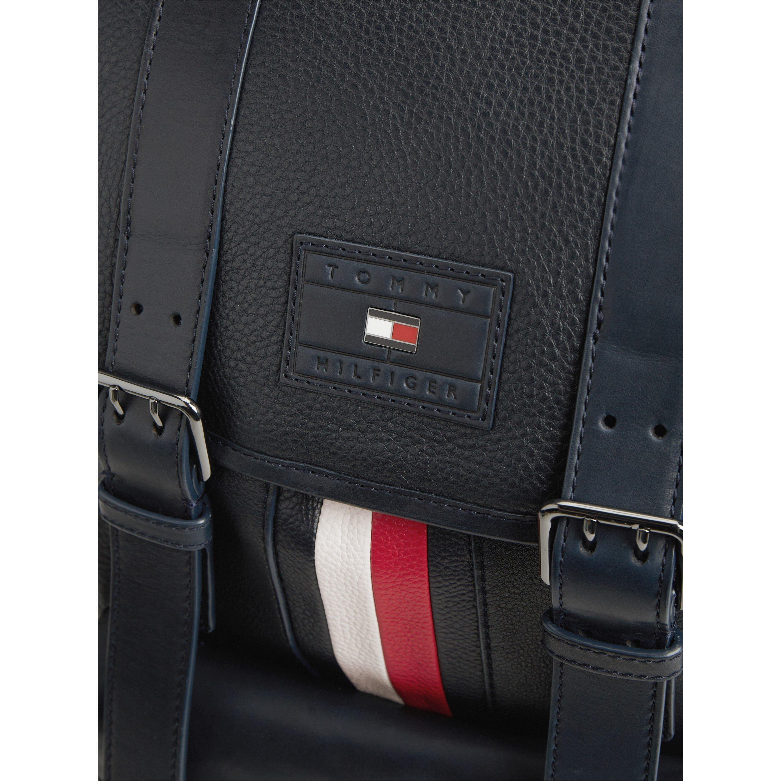 Tommy Hilfiger Signature Stripe Leather Backpack
