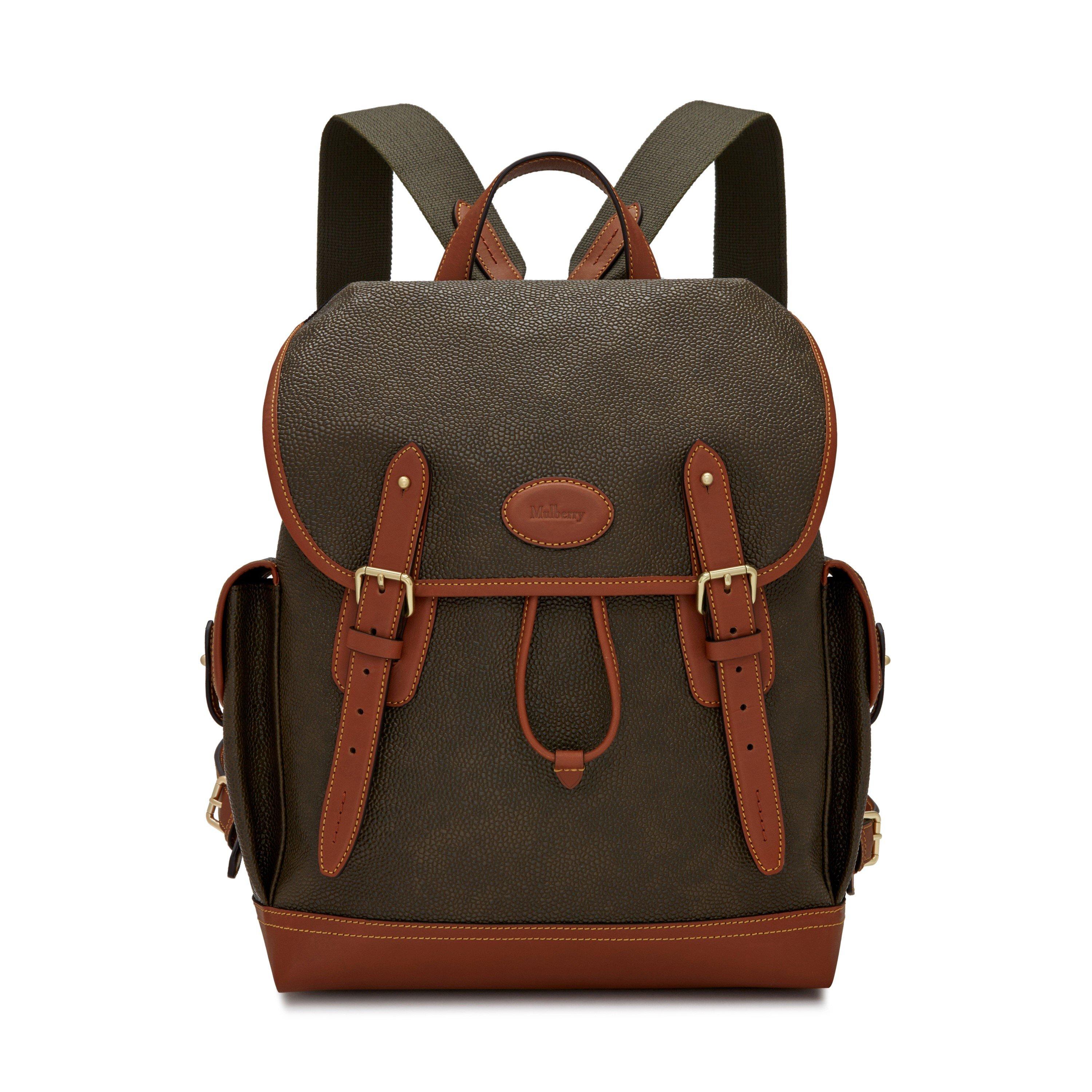 Mulberry Heritage Scotchgrain and Leather Backpack