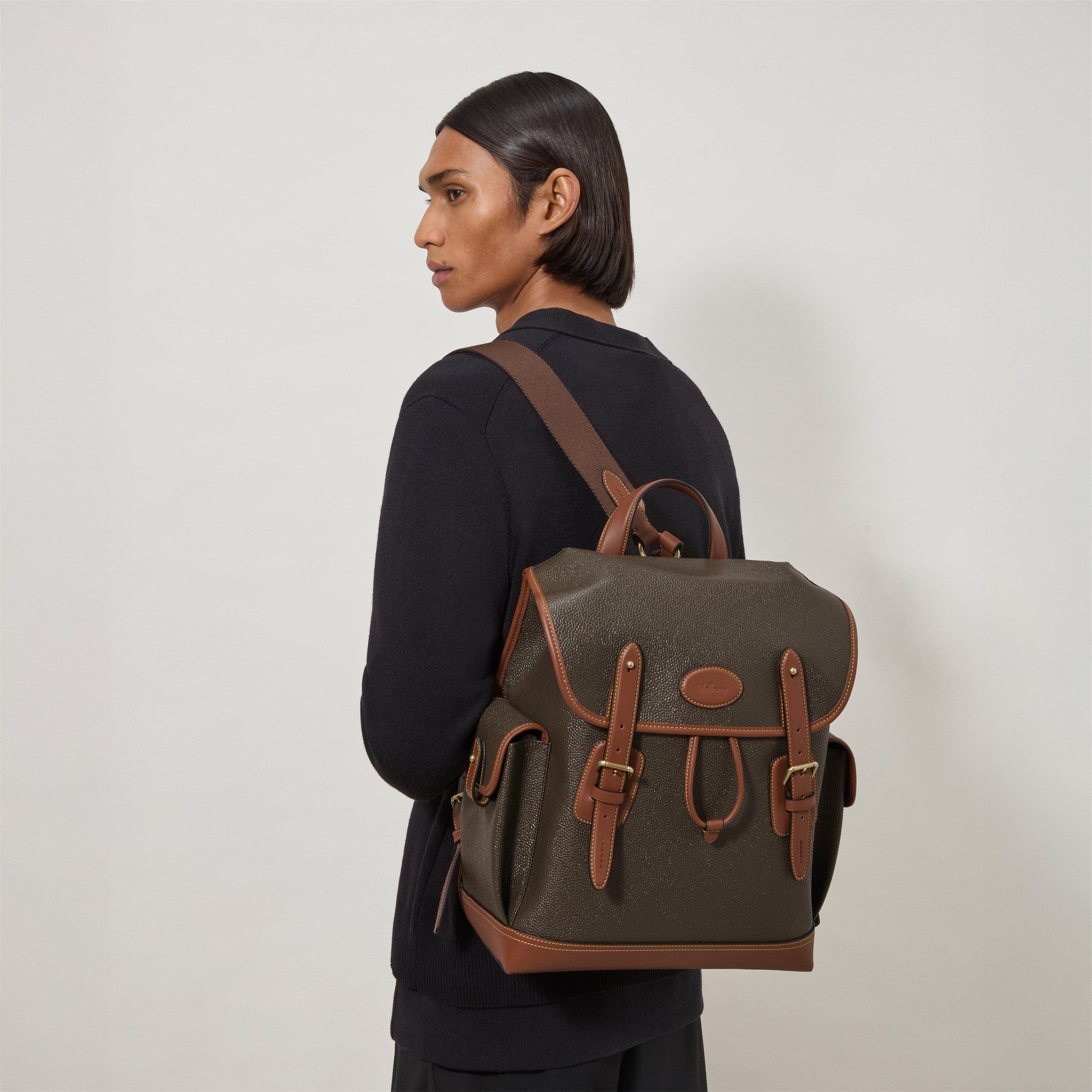 Mulberry Heritage Scotchgrain and Leather Backpack