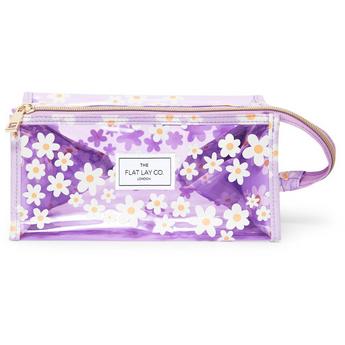 Jelly Flat Lay Makeup Box Bag - Lilac Daisy
