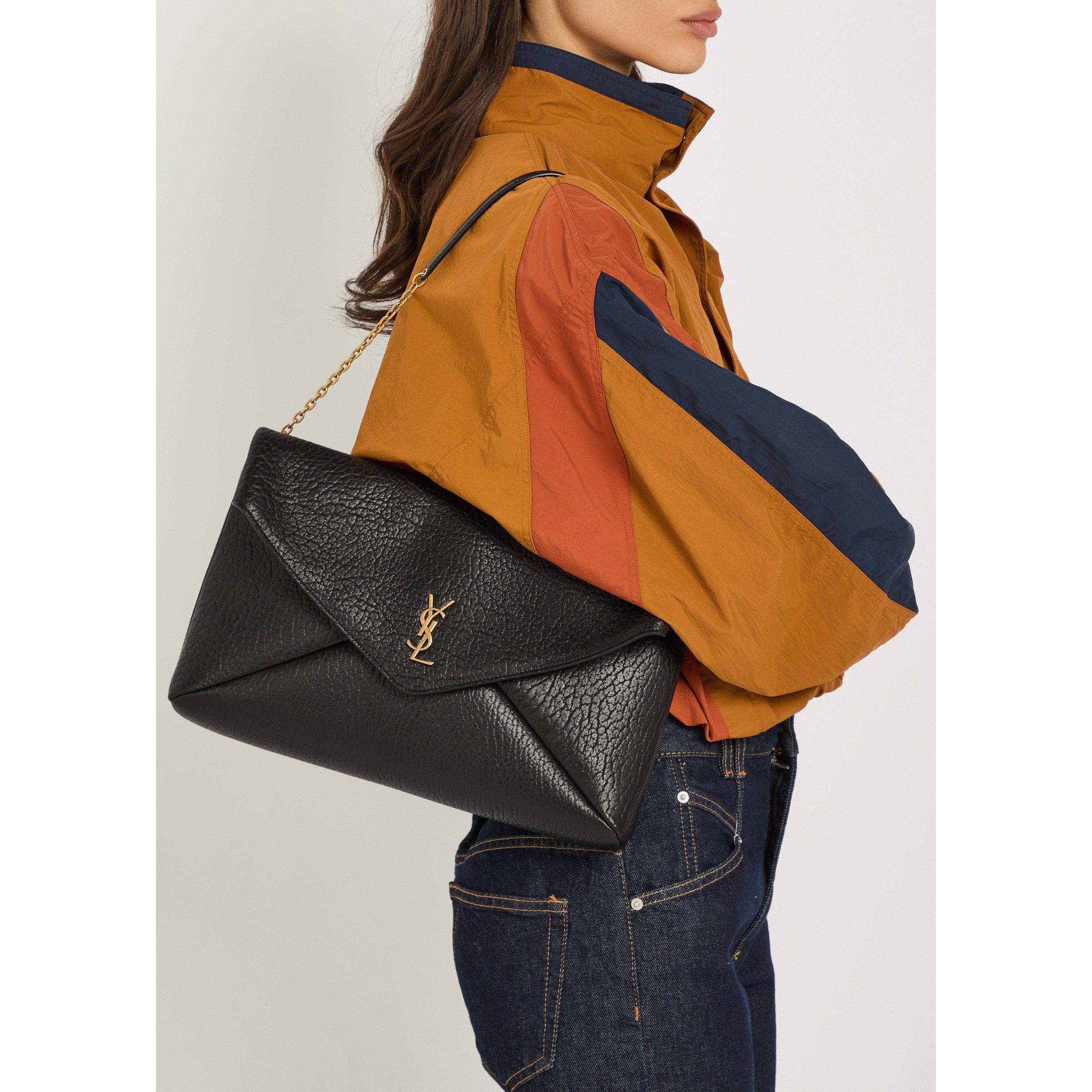 Saint Laurent Women's Envelope Leather Chain Pouch