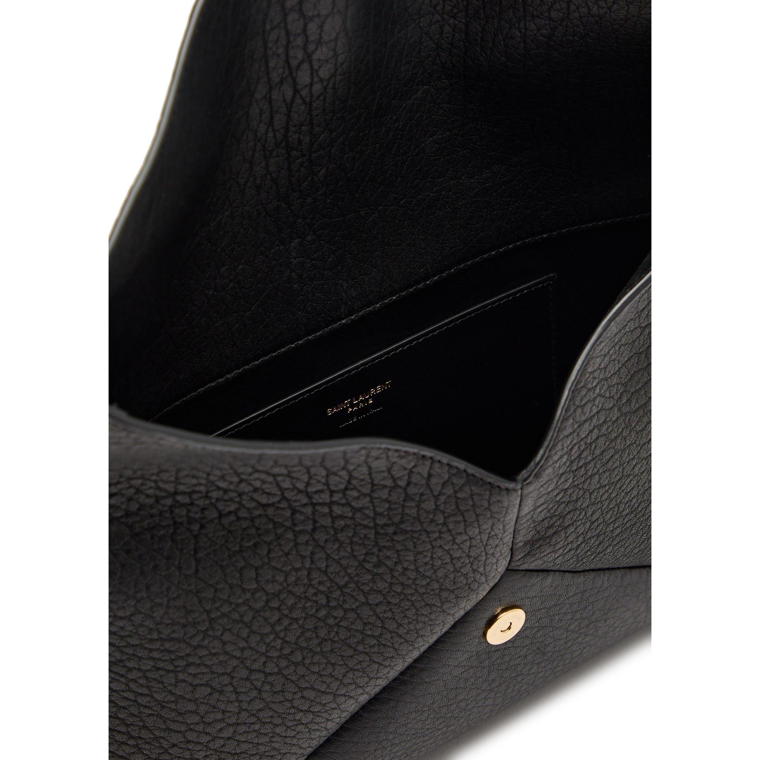 Saint Laurent Women's Large Leather Envelope Pouch