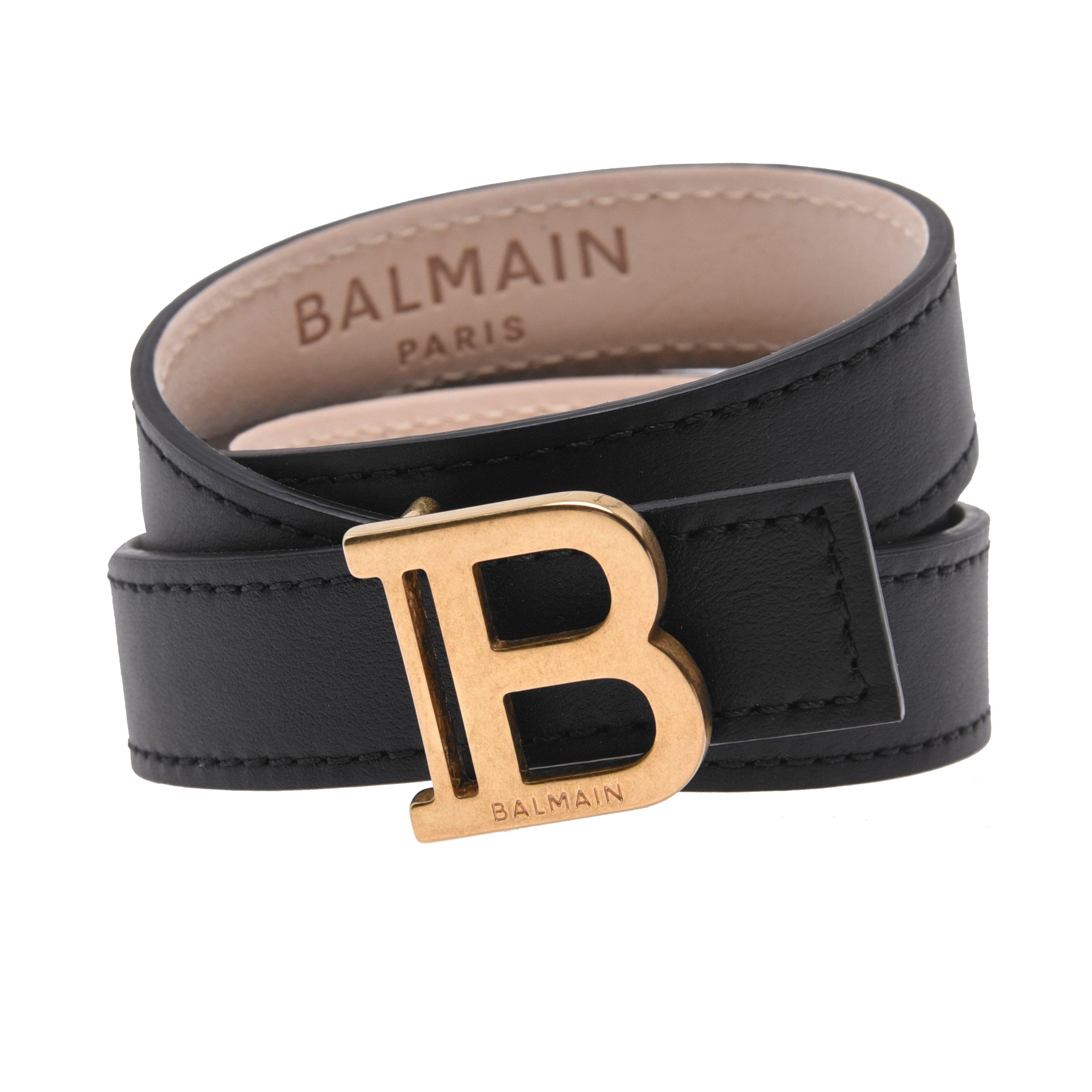 Balmain Women's B-Belt 2cm Reversible Leather