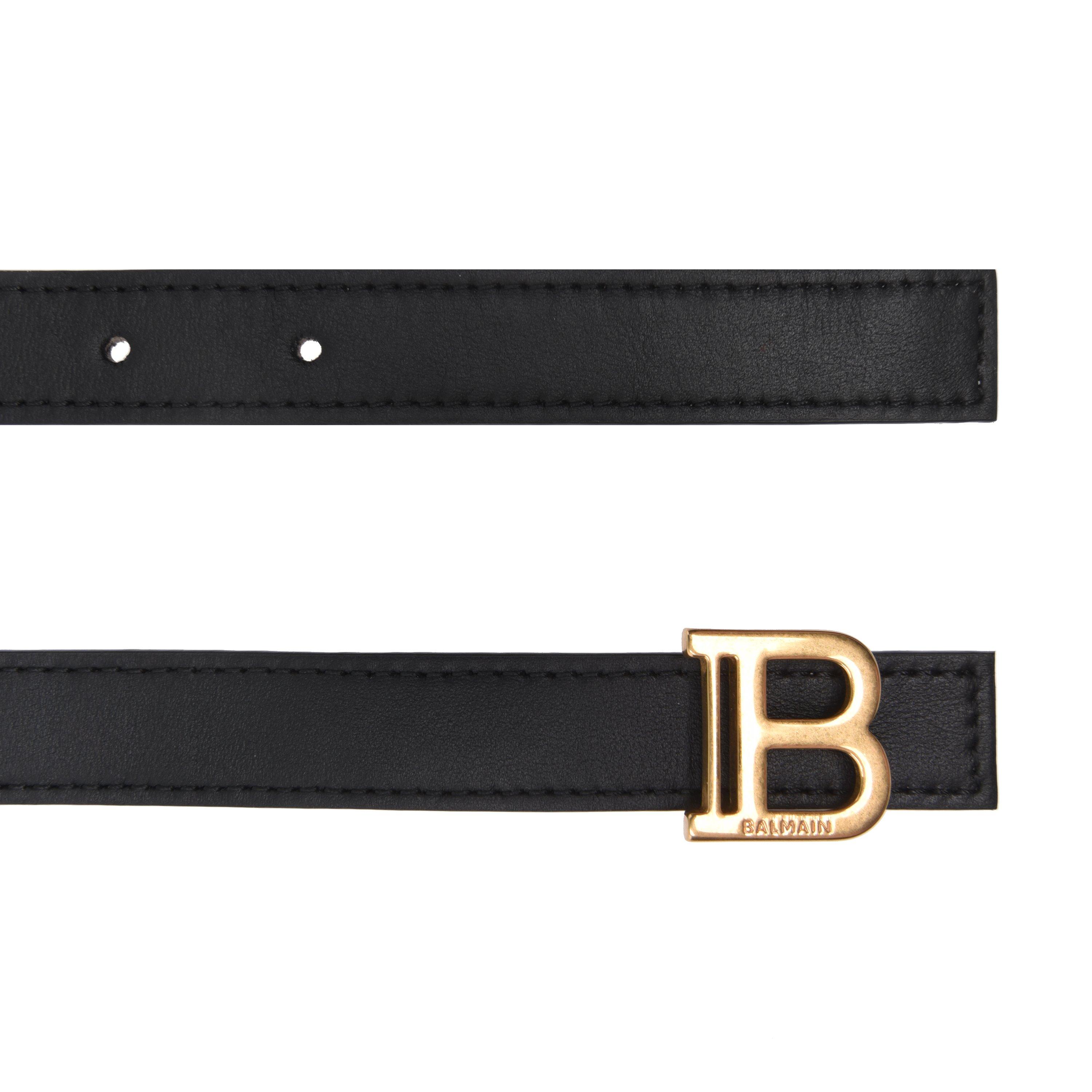 Balmain Women's B-Belt 2cm Reversible Leather