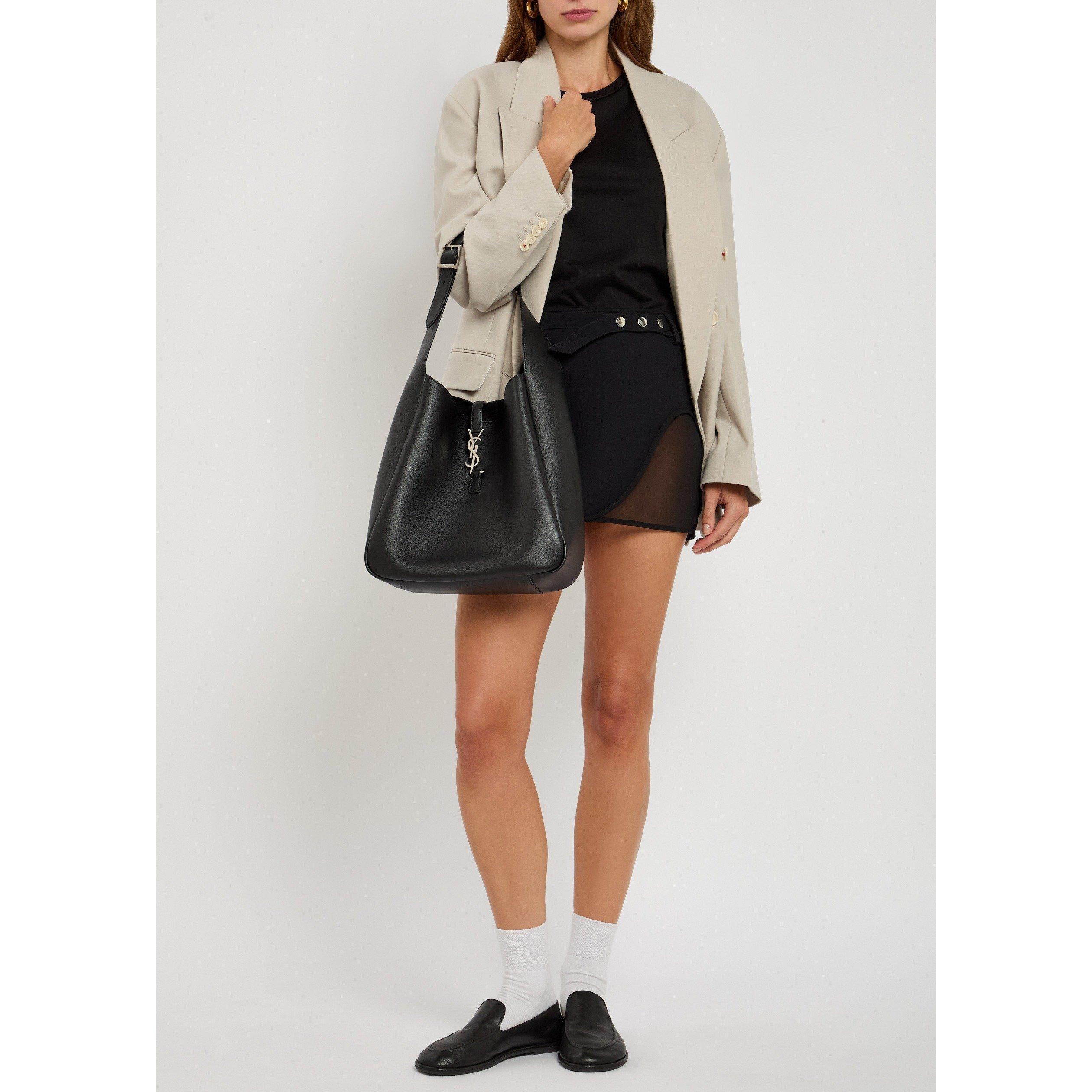 Saint Laurent 5 A 7 LARGE HOBO SILVER HDW