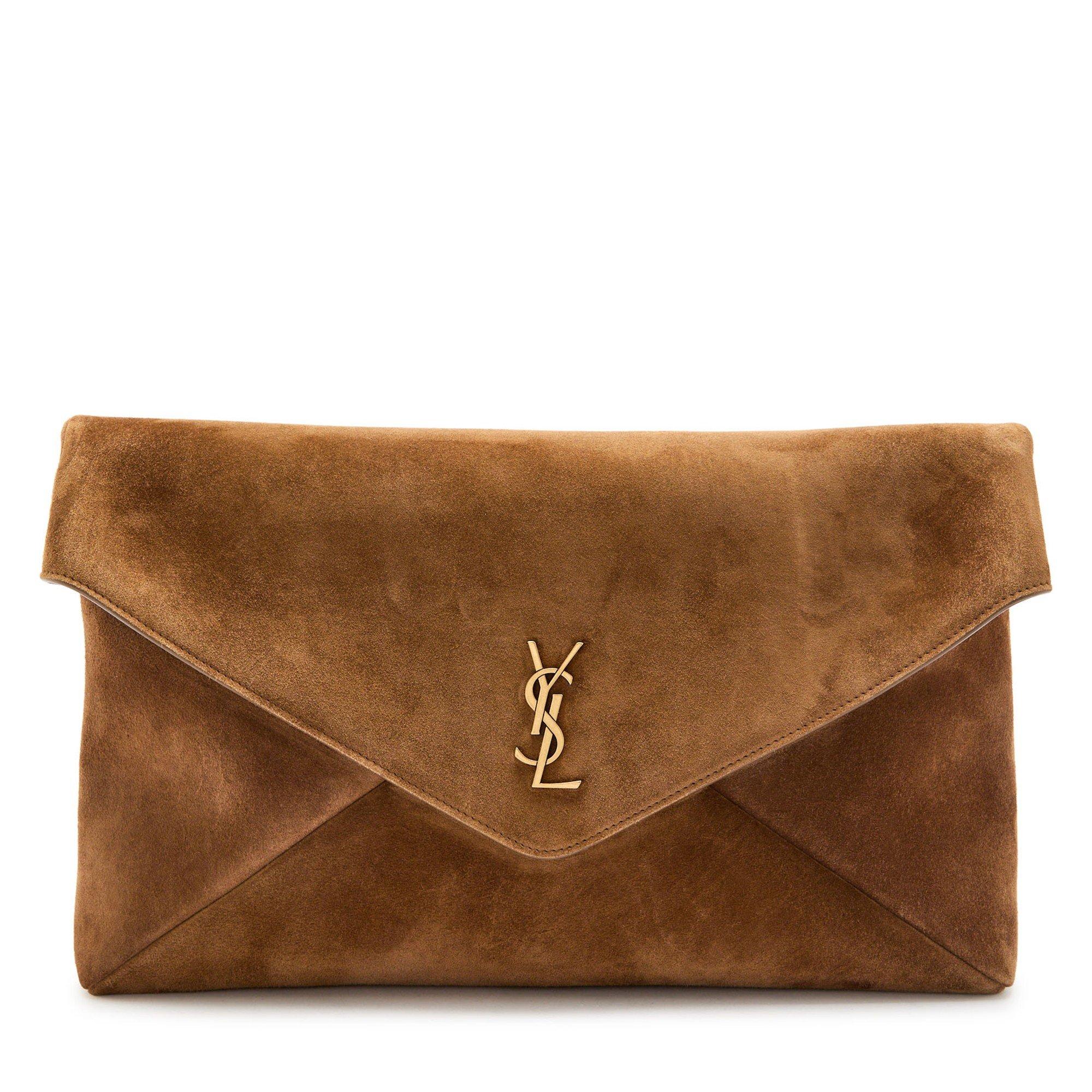 Saint Laurent SOFT LOGO ENVELOPE POUCH SUEDE
