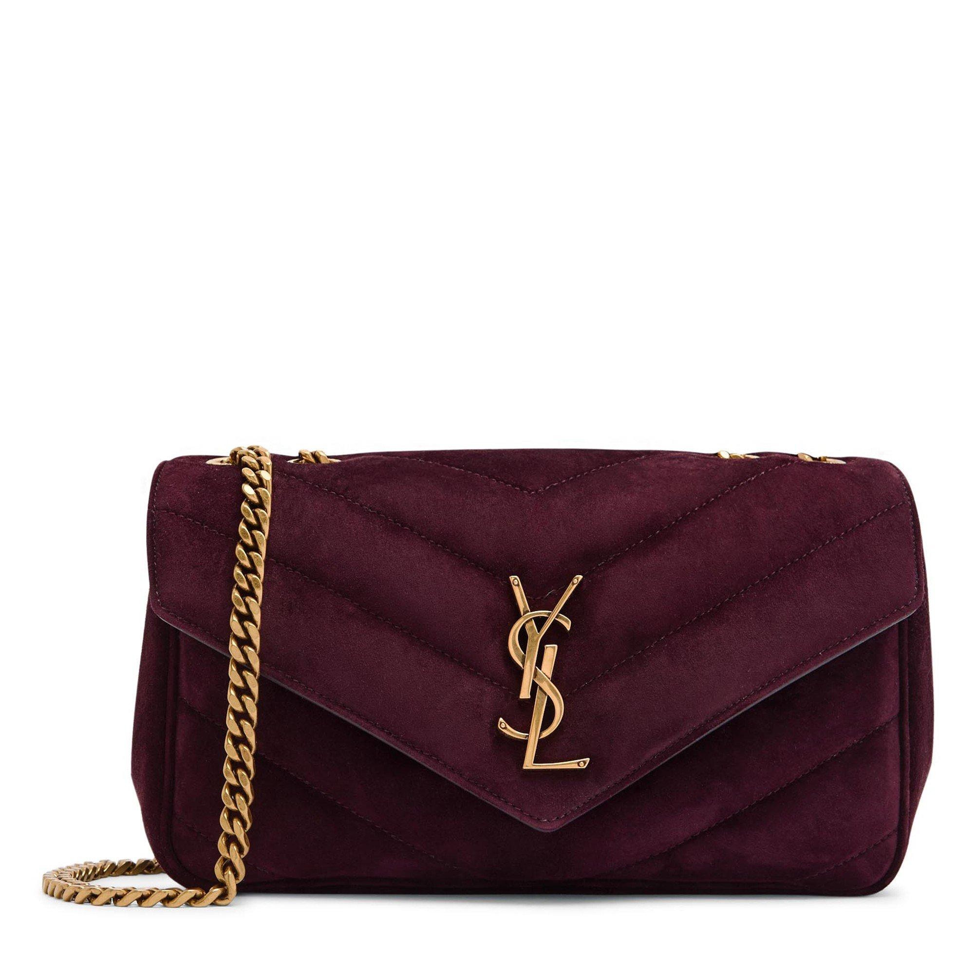 Saint Laurent Women's Small Loulou Suede Shoulder Bag