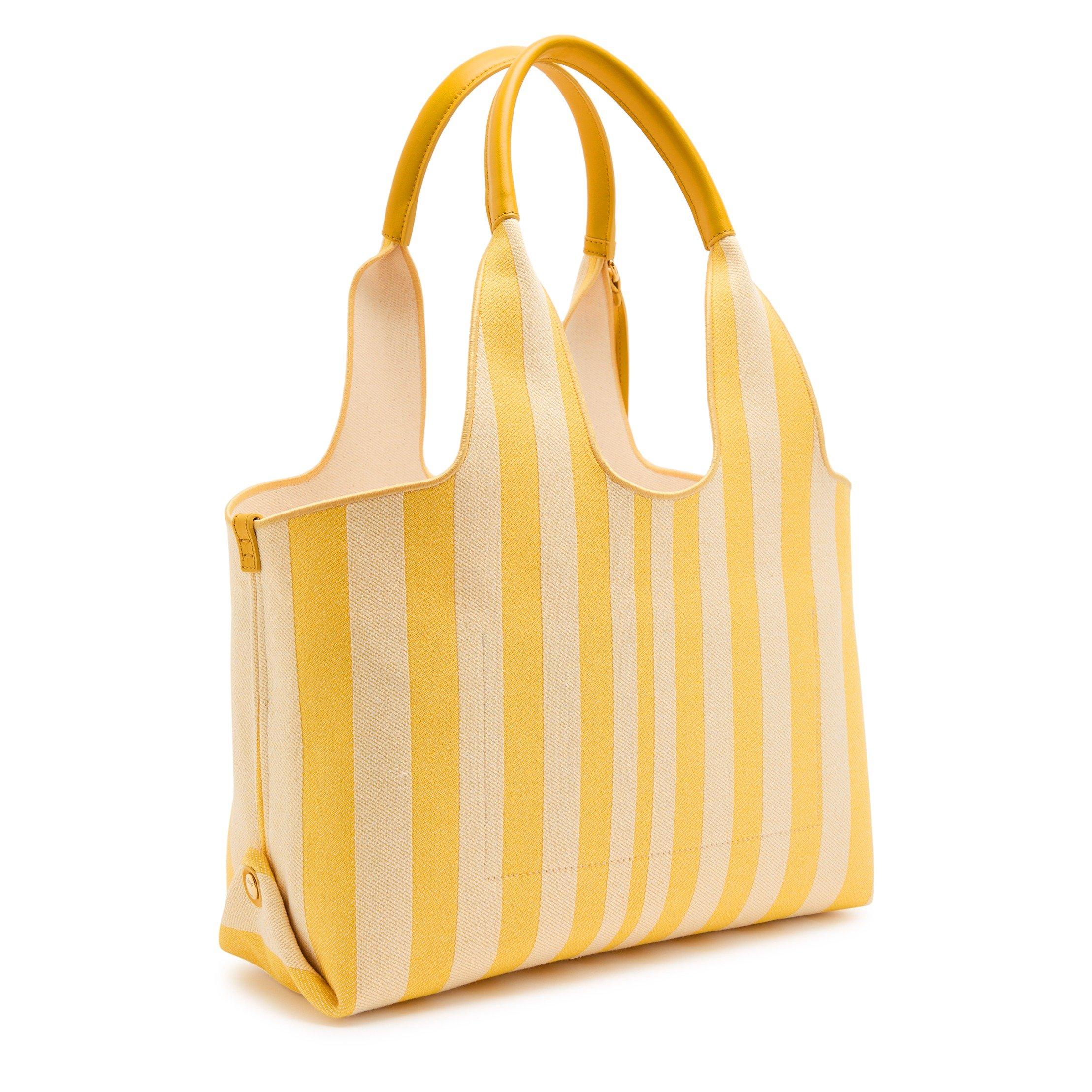 Chloe Women's Striped Cotton Jacquard Tote Bag