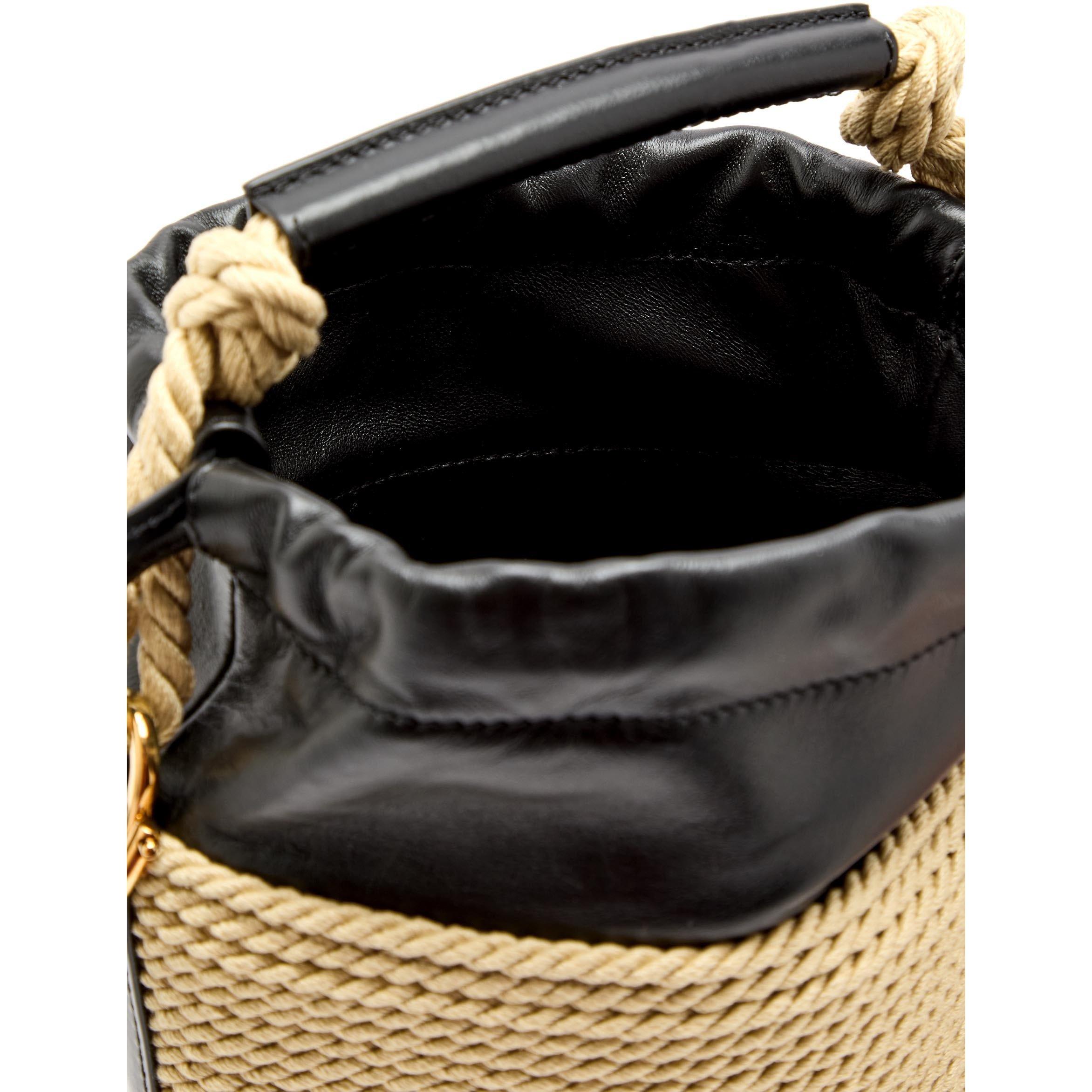 Chloe Women's Straw Logo Bucket Bag