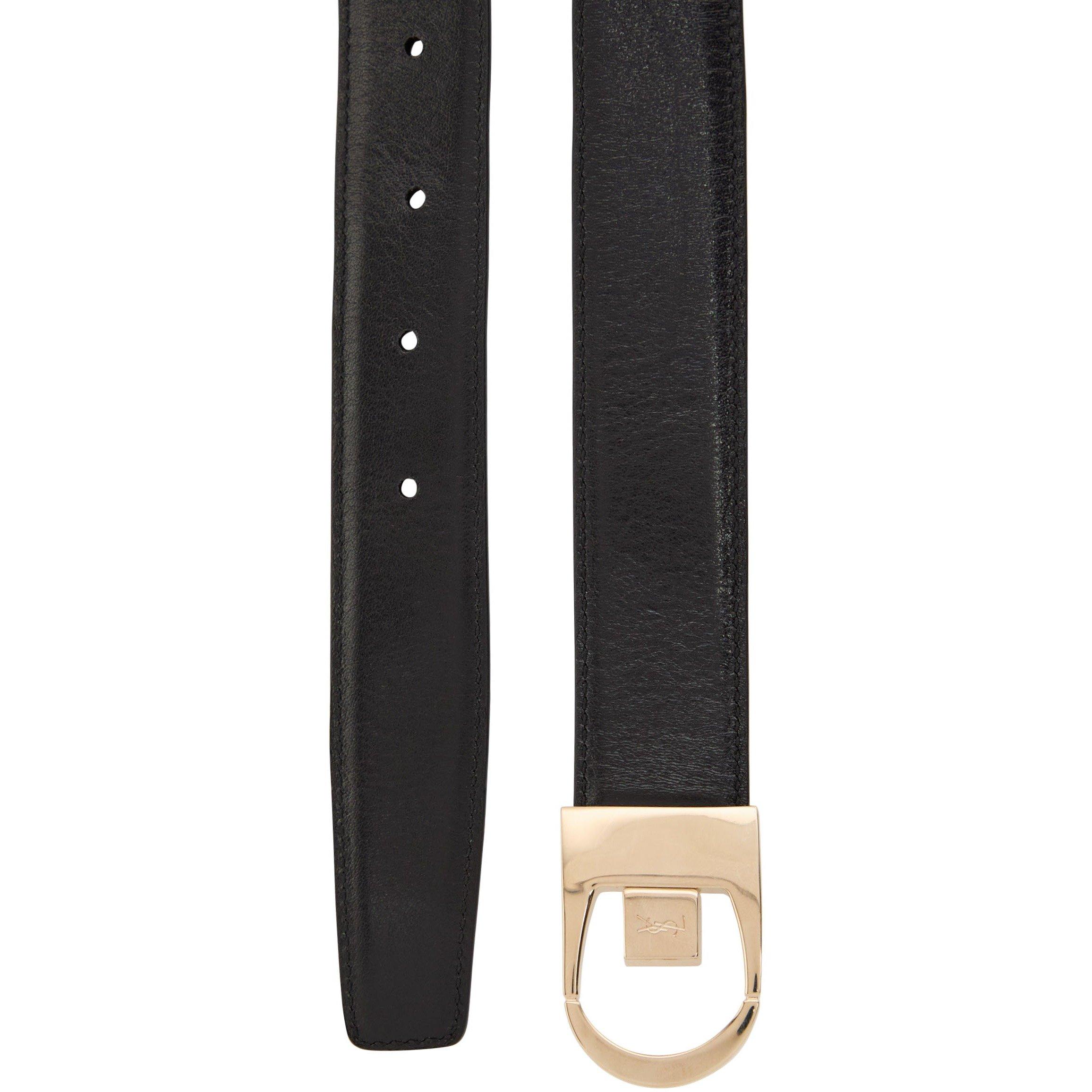 Saint Laurent ROUND BUCKLE REVERSIBLE BELT