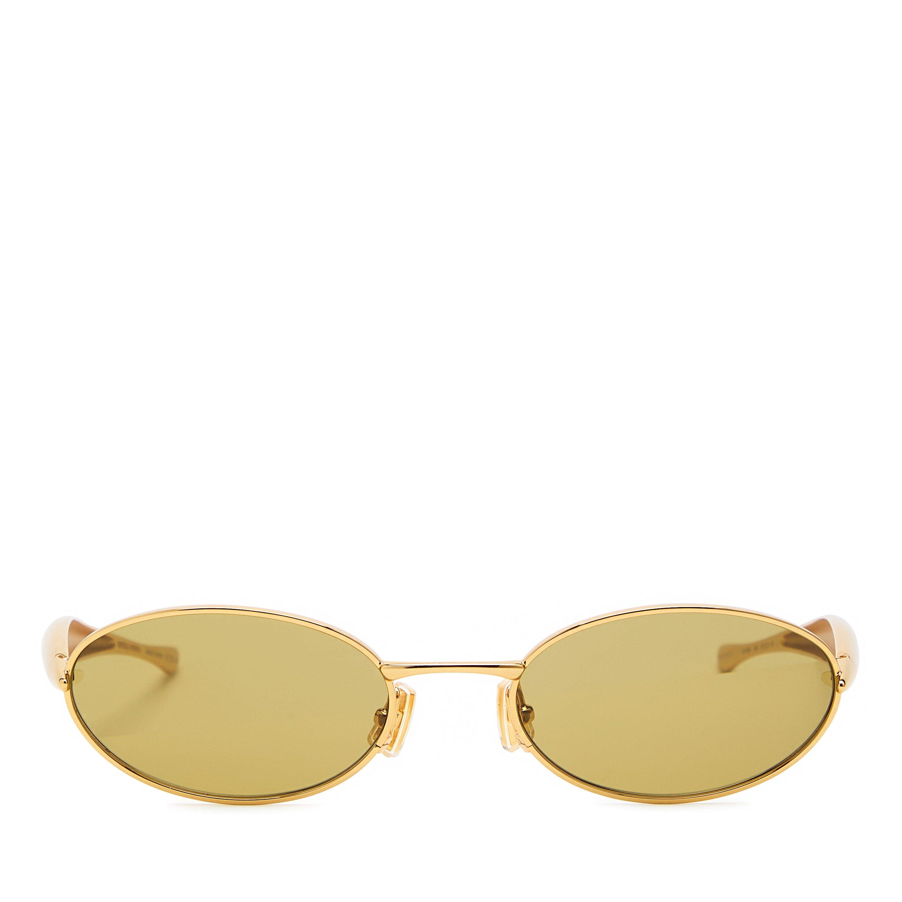 Bottega Veneta Sardine Metal Oval Oversized Sunglasses