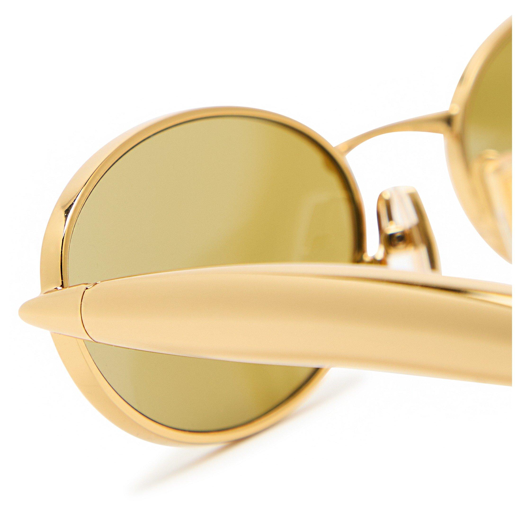 Bottega Veneta Sardine Metal Oval Oversized Sunglasses